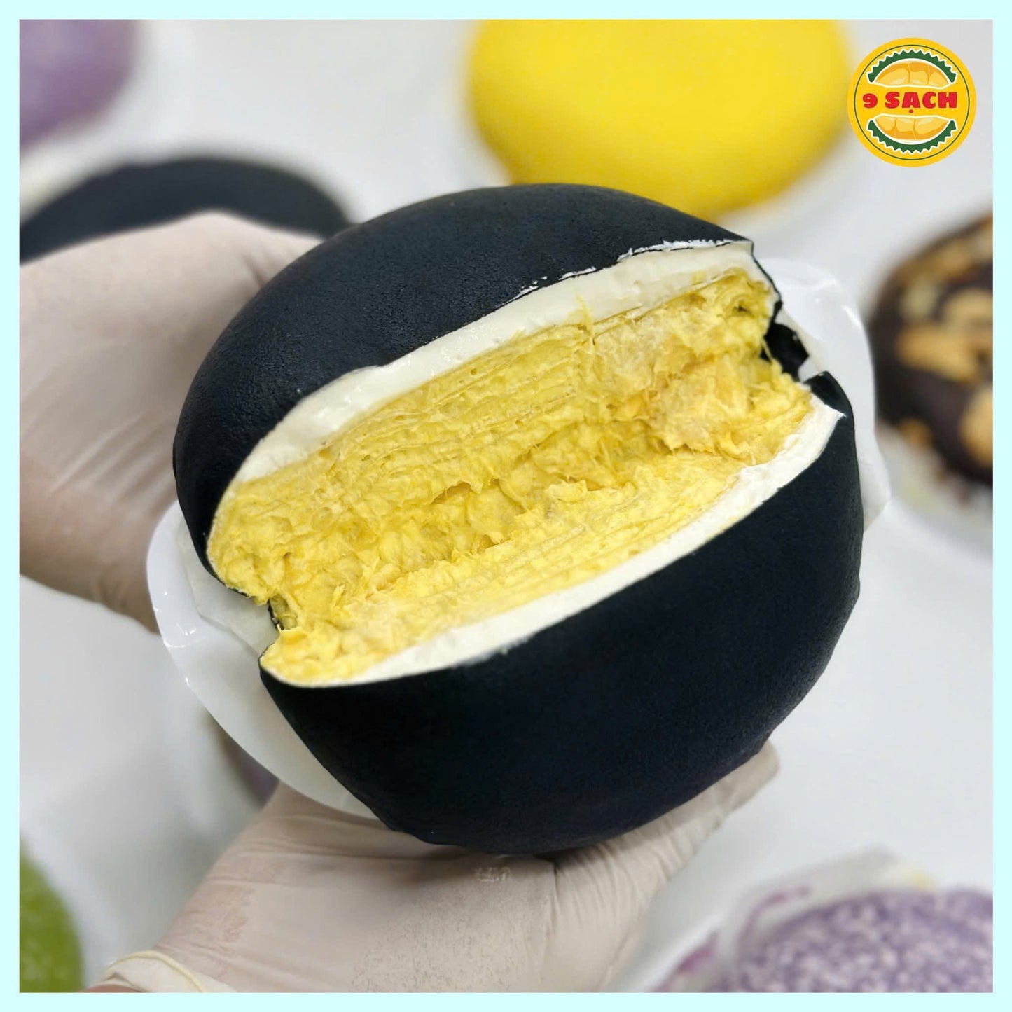 Phú Sĩ 芝士竹炭榴槤蛋糕 🥭🖤|9 Sạch 特產